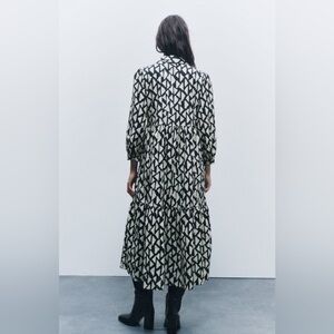Zara printed maxi dress